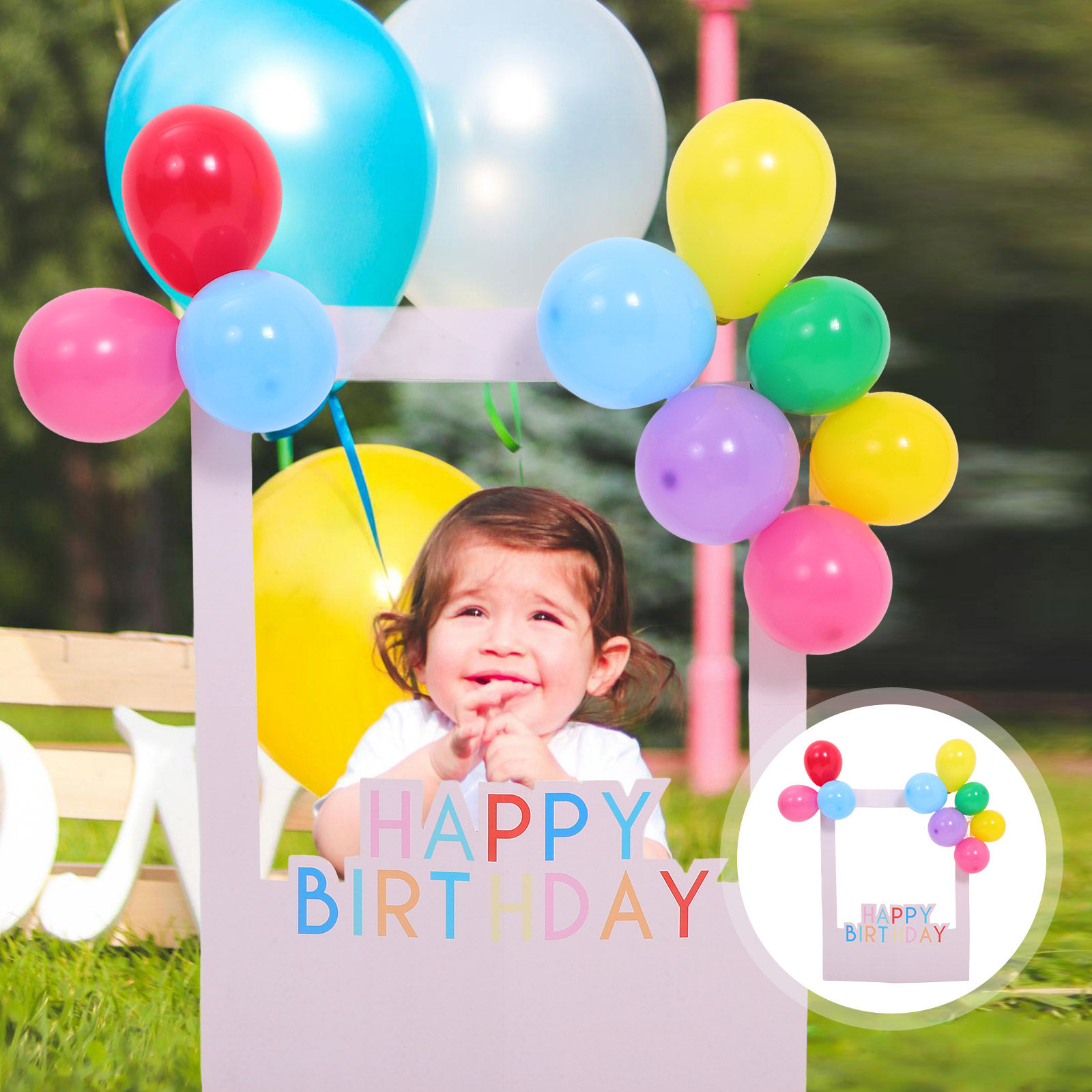Photo Booth Frame - ชุดกรอบรูปถ่ายวันเกิด 1 ชุด วัสดุกระดาษ กรอบรูปถือมือสำหรับงานวันเกิด งานสังสรรค์ในครอบครัว