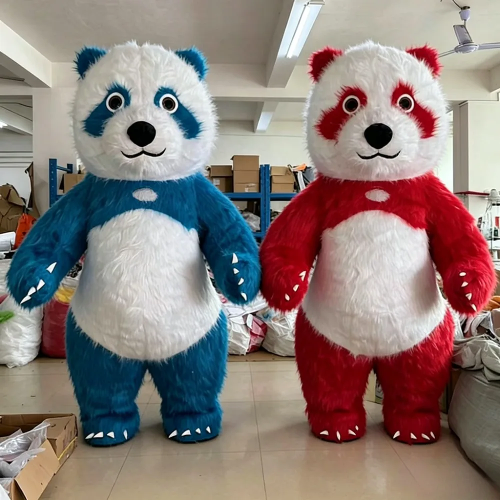 Event & Party Supply Photos - ชุดมาสคอตแพนด้าโตสีสันสดใสแบบเป่าลม ชุดตัวละครเดินได้ สำหรับงานเทศกาลฮาโลวีน งานแสดง ไม่รวมแบตเตอรี่ ไม่รวมที่ชาร์จ