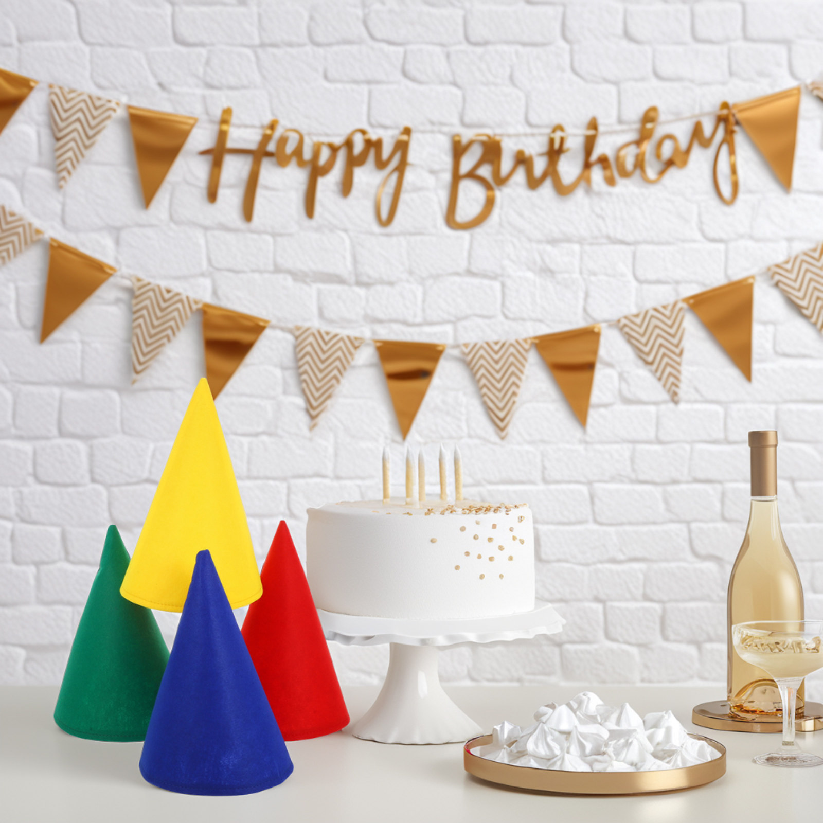 หมวกทรงกรวยทำจากผ้าสักหลาด 4 ช - Party Hat Cone บทวิจารณ์และราคา