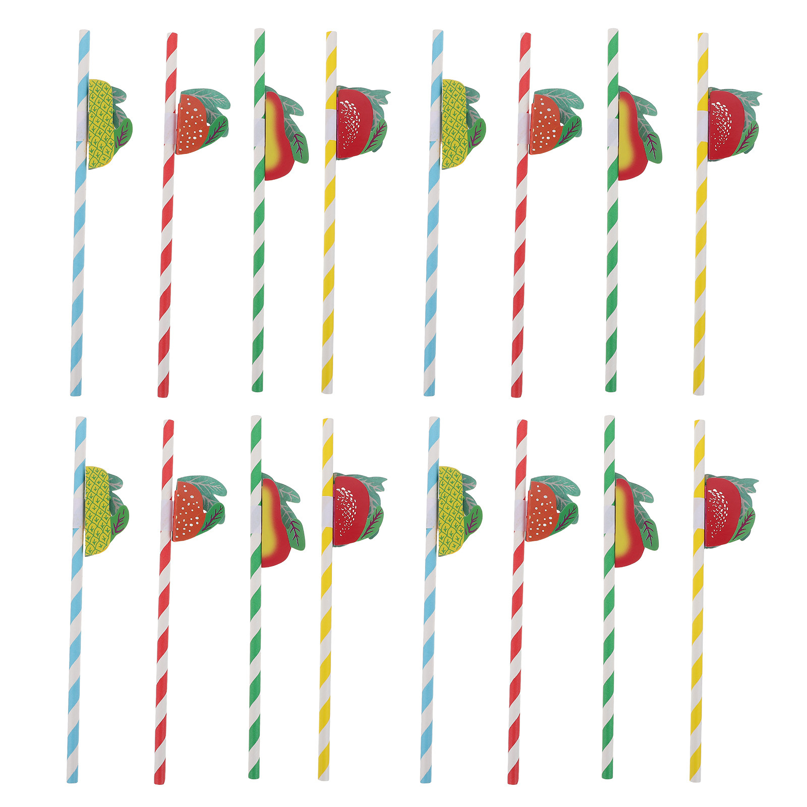 50 ชิ้น หลอดกระดาษลายเกลียวหลา - Paper Straw Color บทวิจารณ์และราคา