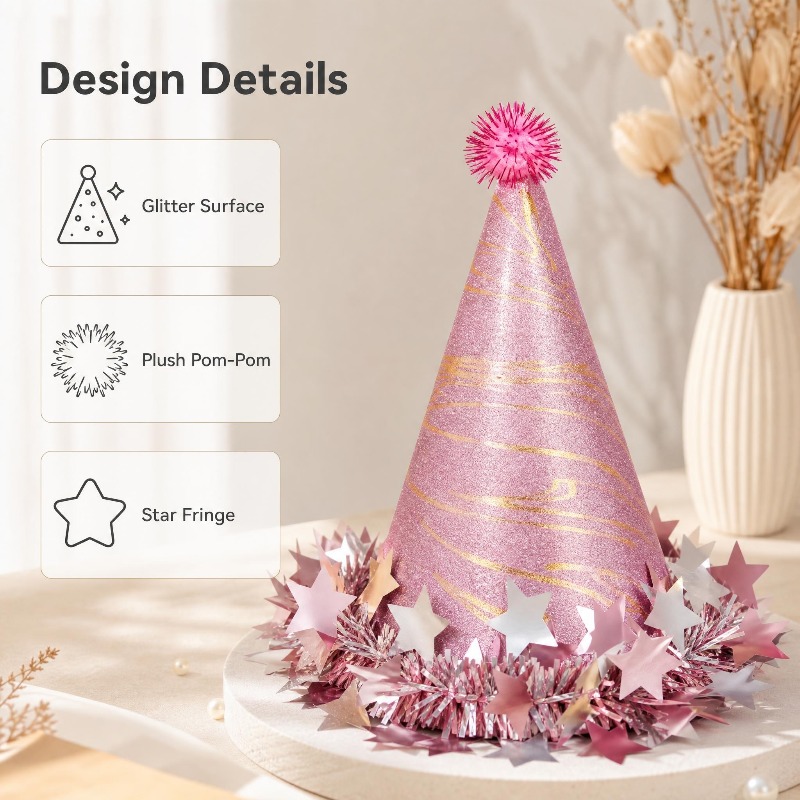 หมวกทรงกรวยประดับเลื่อมสไตล์ I - Party Hat Cone บทวิจารณ์และราคา
