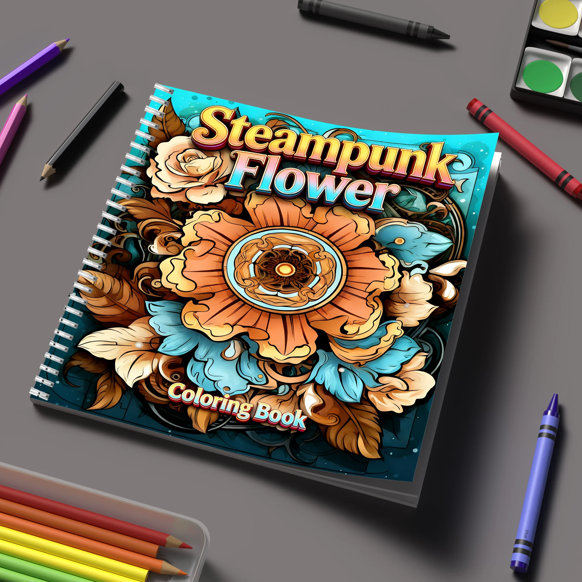สมุดระบายสีดอกไม้สไตล์สตีมพังก - Supply Event บทวิจารณ์และราคา