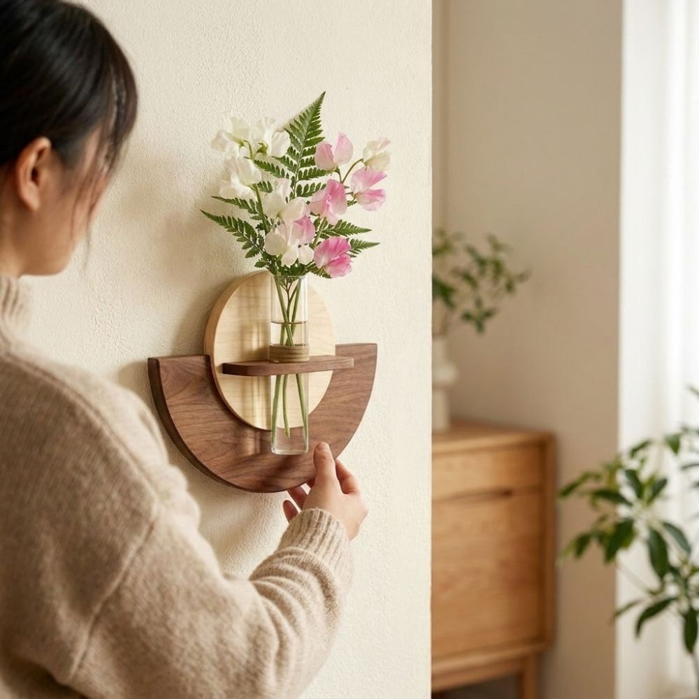 ชั้นวางดอกไม้ติดผนังรูปวงรี ทำ - Flower Wall Panel บทวิจารณ์และราคา